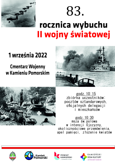 83.rocznica wybuchu II wojny światowej - program obchodów