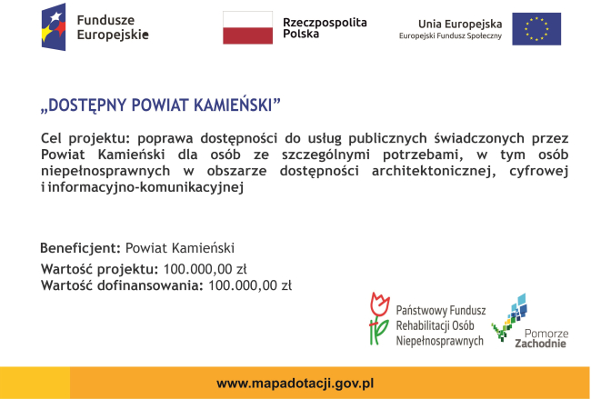 Zapytanie ofertowe nr 4/DOSTĘPNY SAMORZĄD/2022 na poprawę dostępności architektonicznej oraz dostępności komunikacyjno-informacyjnych