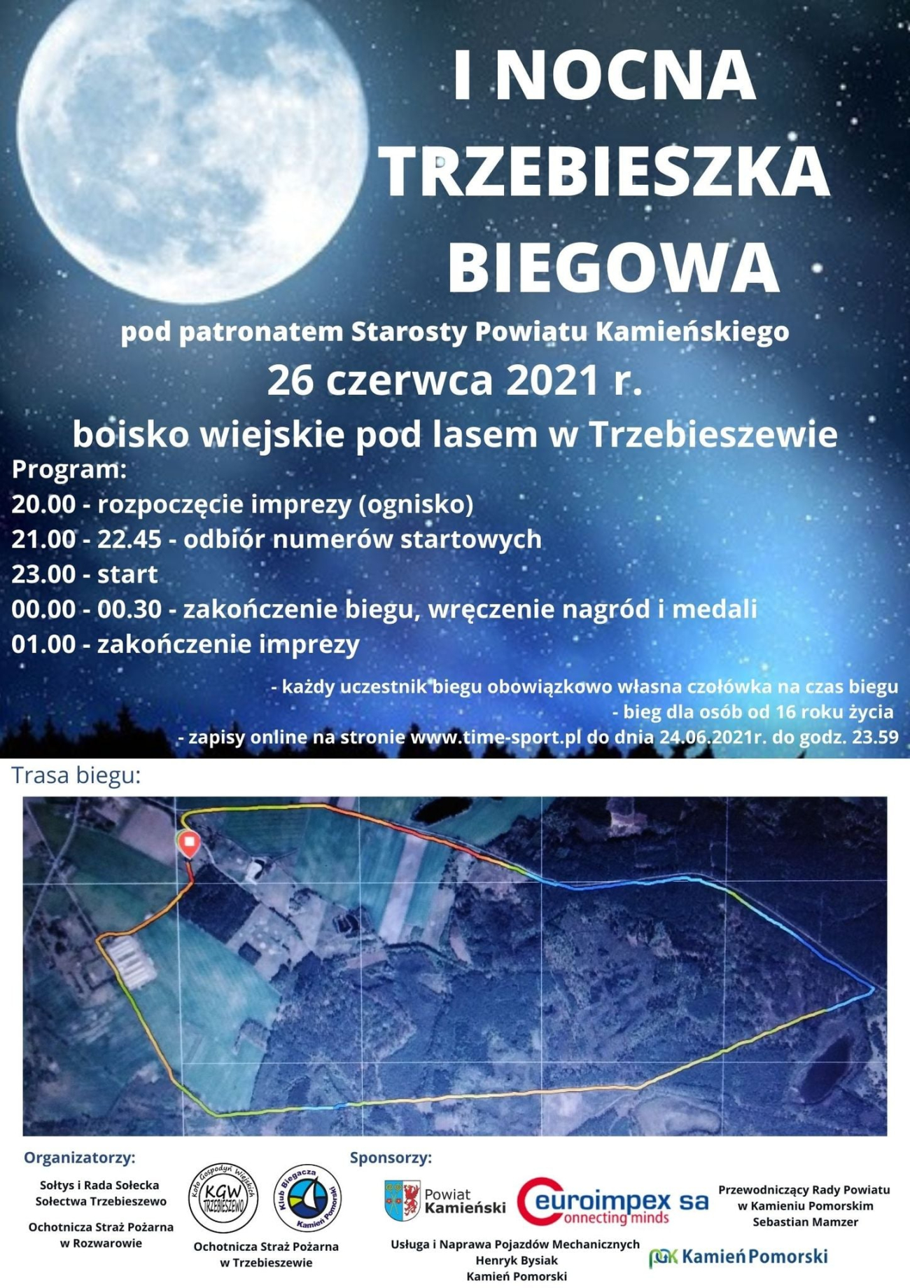 Zapraszamy do udziału w w "I Nocnej Trzebieszce Biegowej”